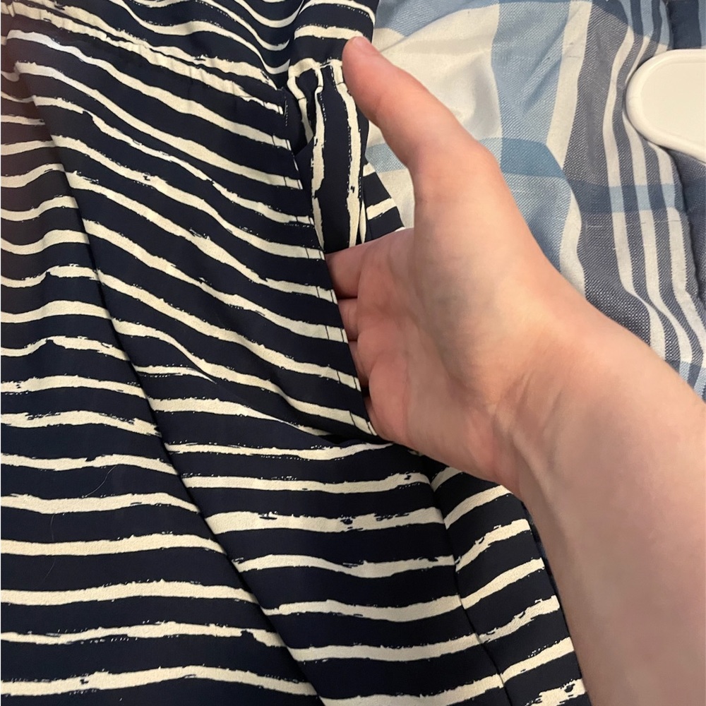 COPY -banana republic navy with white stripes dress - Picture 4 of 5